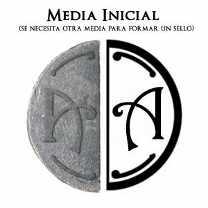 2 Iniciales intercambiables - Placa Media Inicial A para sello vacío de lacre (Últimas Unidades) 